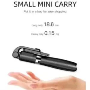 3-in-1 Wireless Bluetooth Selfie Stick XT-02 | Remote Shutter, 360° Rotate, Extendable, Foldable Mini Tripod & Monopod for Smartphones, Black. ( default, Standard )