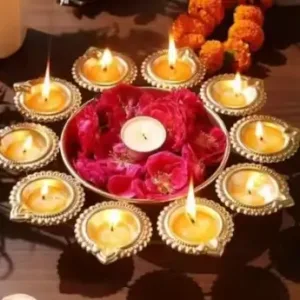 Decor Diya Shape Flower Decorative Urli Bowl – Home Decor ( default, OS )