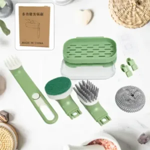9-Piece Kitchen Cleaning Brush Set – Multipurpose Dish Scrubber Kit with Soap Holder for Kitchen, Sink, Bottles & Cookware ( default, OS )