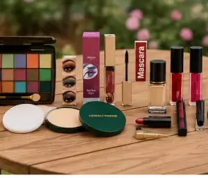 All-in-One Makeup Kit for Women & Girls | 12-Piece Beauty Combo Set with Eyeshadow, Foundation, Mascara & Accessories ( default, OS )