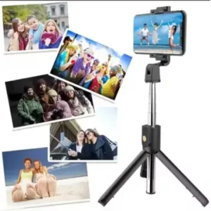 Bluetooth Expandable 3-in-1 Selfie Stick with Wireless Remote & Tripod Stand | Compatible with iPhone, iPad & Android. ( default, Standard )