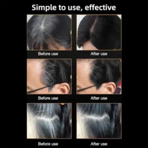 Instant Hair Color Touch Up Stick with Comb Applicator Temporary Root Cover for Grey Hair Waterproof Sweat Proof Hair Dye Stick for Men & Women (Black 20g) ( default, OS )