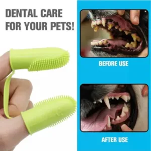 Pet Finger Toothbrush Soft Bristle Dental Cleaning Brush for Dogs Cats and Small Pets ( default, Standard )