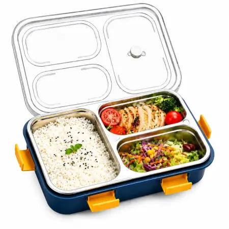 FmNHc44jc9v8MneTVQ6srW3SvjgPo9Wlsca97taI.webp 3 Compartment Stainless Steel Lunch Box – Leak-Resistant Food Storage Tiffin with Secure Locking Lid for School, Office & Travel ( multicolor, OS )
