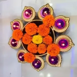 Decor Diya Shape Flower Decorative Urli Bowl – Home Decor ( default, OS )