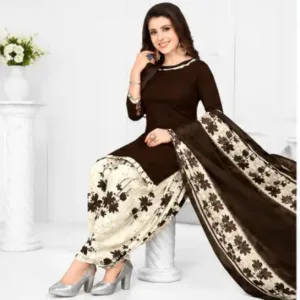 Women's Printed Crepe Salwar Suit Dress Material – Unstitched 3-Piece Suit Set with Dupatta ( multicolor, Un Stitched )