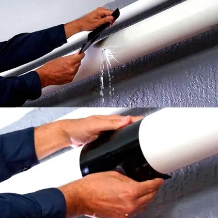 Ne6CbgjA8J3JNxLW625MGb4fbBD6Zp21xHAAJTei.webp Leak Proof Adhesive Repair Tape PVC Duct Tape for Household Repairs ( default, Standard ).