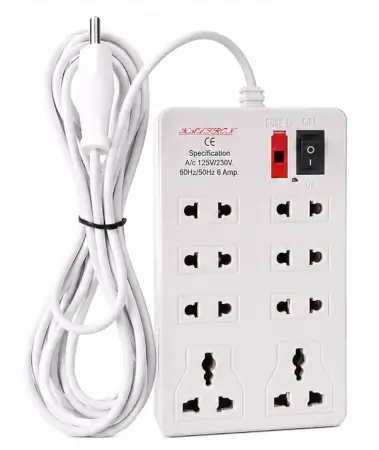 OeaCWNf03QVbVivS0vGDwHZkiuWGxMGG3AZOaobr.webp 8 Socket Extension Board with 2 Meter Cable | 6A Heavy Duty Power Strip | Universal Multi Plug Extension Board for Home & Office ( default, OS )