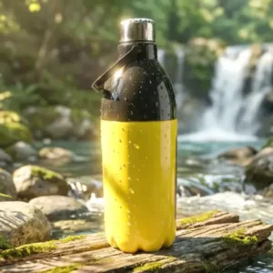 Leakproof Water Bottle – 1400ml Large Capacity Sports & Travel Bottle with Carry Strap ( yellow, OS )