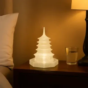 Premium LED Crystal Pagoda Decorative Lamp – Battery Operated Home Decor Light ( default, Standard )