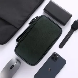 Electronic Organizer Storage Bag Waterproof Accessories Carry Case for USB Data Cable Earphone Wire & Power Bank ( black, OneSize )