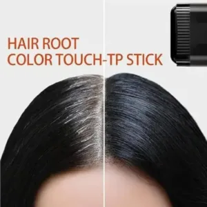 Instant Hair Color Touch Up Stick with Comb Applicator Temporary Root Cover for Grey Hair Waterproof Sweat Proof Hair Dye Stick for Men & Women (Black 20g) ( default, OS )