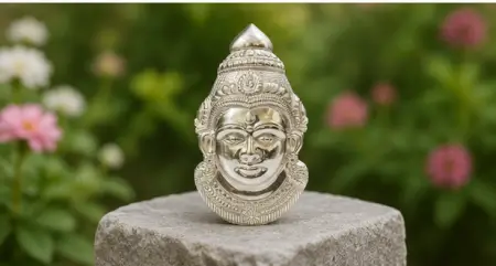 pI6mPuDYTsOnywFxg3bfuEb5wjH1JfnEXD5oB4BZ.webp German Silver Lakshmi Mukut – Decorative Crown for Goddess Lakshmi Idol, Home Temple & Pooja Decoration ( default, OS )
