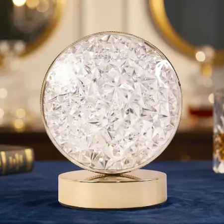 tkkQZ6Rhn2FmzqKb9gGJYnaHUDY5mp8KU1FRITau.webp Round Crystal LED Table Lamp – USB Rechargeable Dimmable Touch Night Lamp for Bedroom, Living Room & Home Décor ( default, OS )