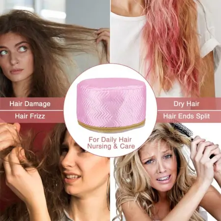 BsbpJ8QGysZckrz12tvf9nYBXbQy7KagZ08DWkvC.webp Hair Spa Cap Steamer for Women, Reusable Hair Treatment & Conditioning Cap ( pink, OS )