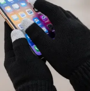 Men & Women Touch Screen Knitted Thermal Gloves – Anti-Slip Warm Driving & Running Gloves ( default, OS )