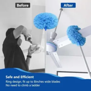 Extendable Microfiber Cleaning Duster – 83.5 cm Soft Round Head ( default, OS )
